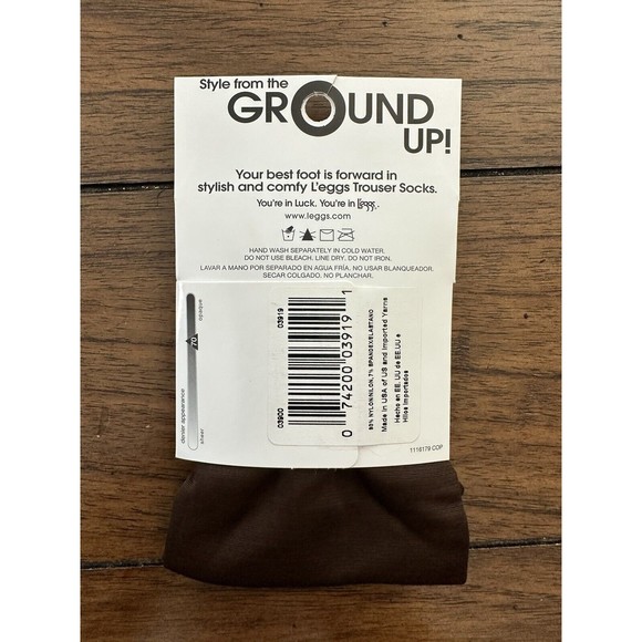 L'eggs Trouser Socks, Semi-Opaque, US Shoe size 5-9, 2x Black, 1x Brown - Picture 5 of 5